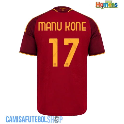 Camisa de time de futebol AS Roma Manu Kone #17 Replicas 1º Equipamento 2026-27 Manga Curta